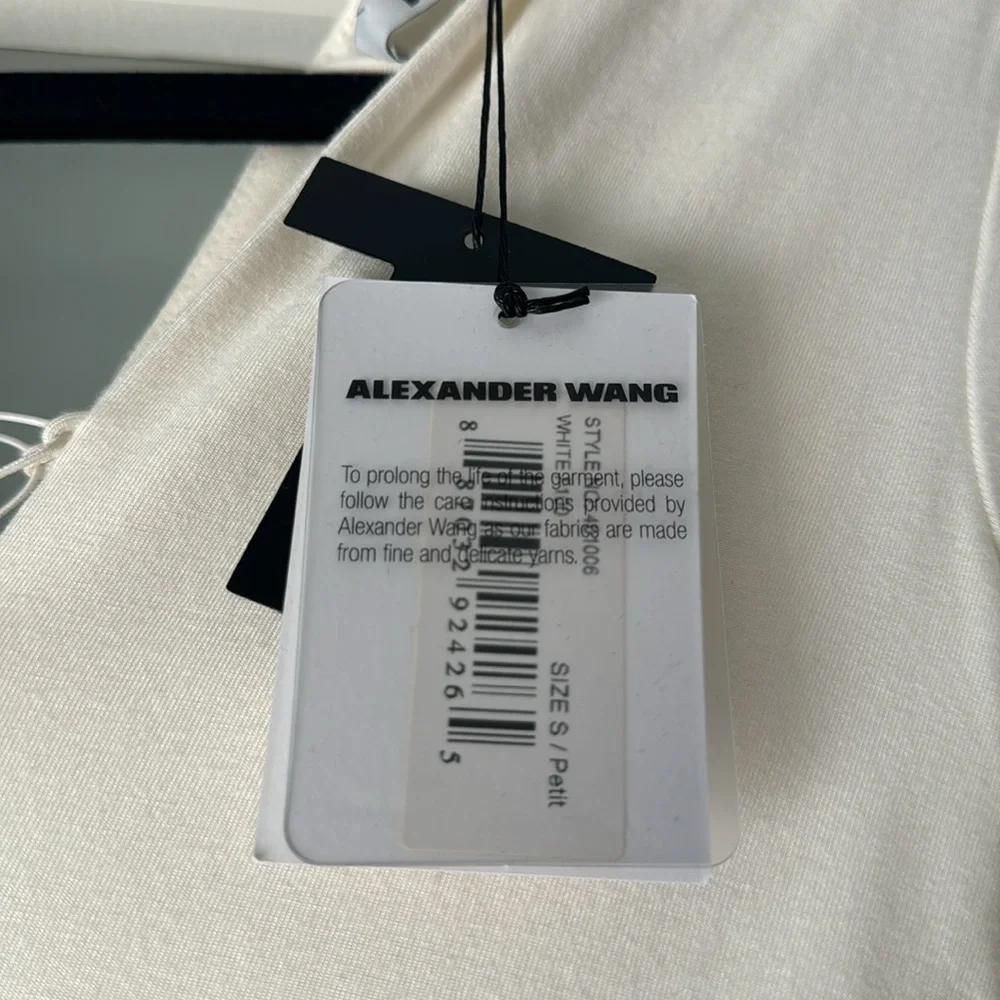 Alexander T Wang white plunging lace up front & back bodysuit - Picture 4 of 14